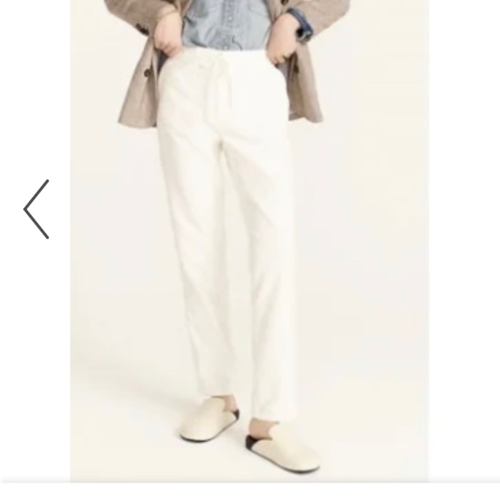 NWT J.Crew Women’s Camp Ivory Pants Drawstring, Size Small